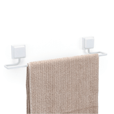 Toalheiro Porta Toalha de Banho Aço Piatina 3M Branco - Ela Decora